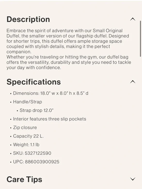 Vera Bradley small original duffle bag - green floral - Picture 8 of 8